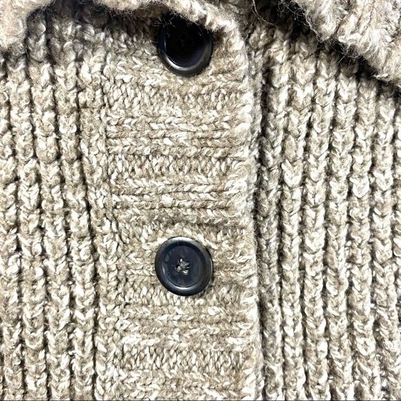 Kenneth Cole tan knit shirt sleeve button up cardigan size XS - Picture 3 of 8
